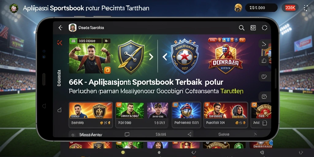 Tampilan antarmuka 66K yang menawan saat bermain taruhan olahraga.