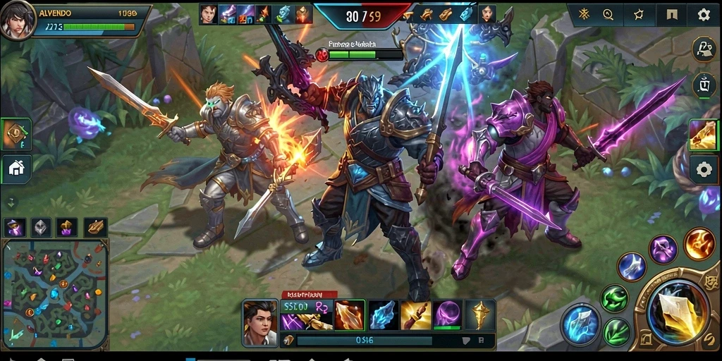 Gameplay mendebarkan dalam SLVENDO, pertempuran strategi MOBA.