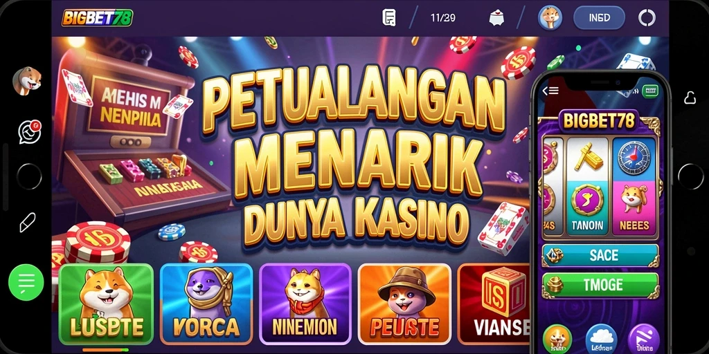 Screenshot BIGBET78 menampilkan pengalaman bermain game kasino yang menarik.