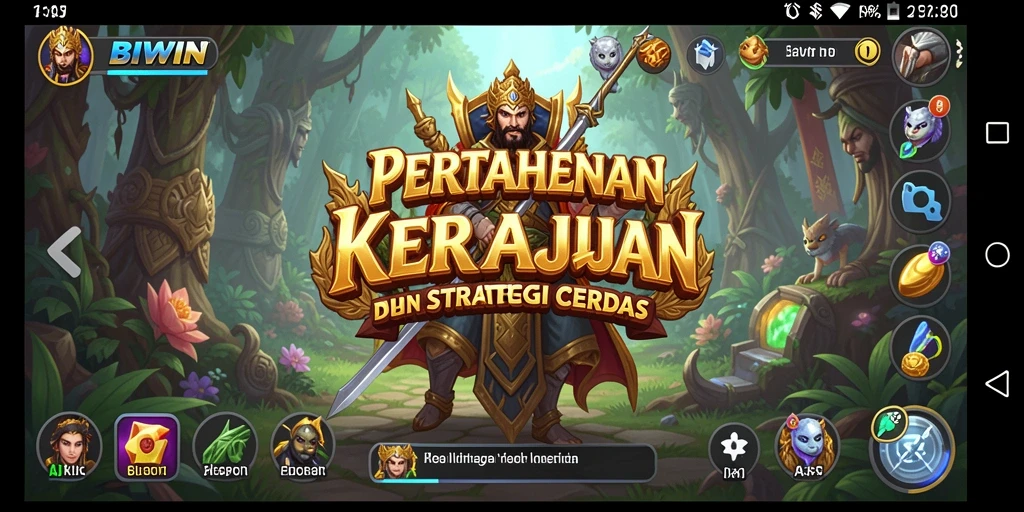 Tampilkan gameplay seru dan strategi menara di BIWIN.