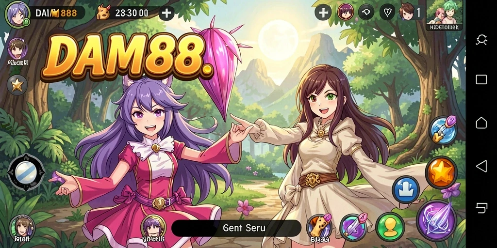 Gameplay seru dengan karakter anime yang menarik.
