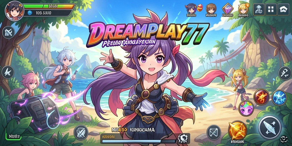 Tampilan gameplay menakjubkan penuh aksi di dunia anime.