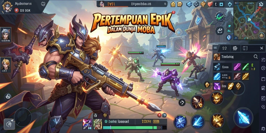 Tampilan gameplay seru di DY01 dengan karakter bertarung.