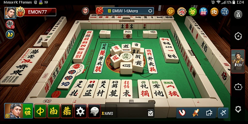 Tampilan gameplay seru dan tantangan Mahjong di EMON77.