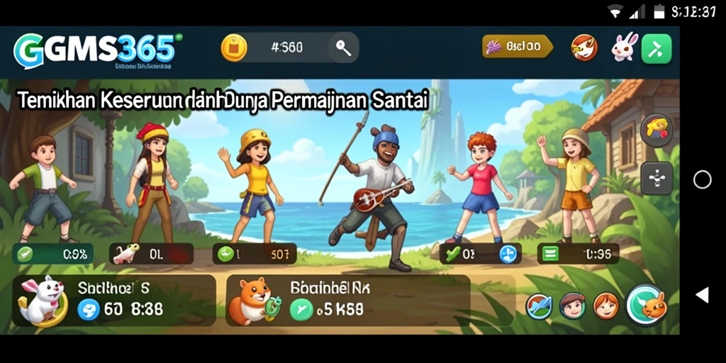 Screenshot dari gameplay <strong>GEMS365</strong> yang penuh warna dan menarik.