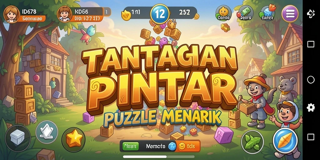 Screenshot gameplay utama ID678 yang menampilkan tantangan Puzzle yang menarik.
