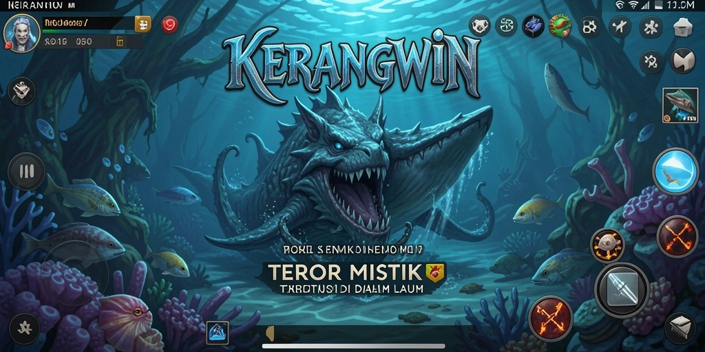 Screenshot menampilkan gameplay seram KERANGWIN dengan suasana yang menegangkan.