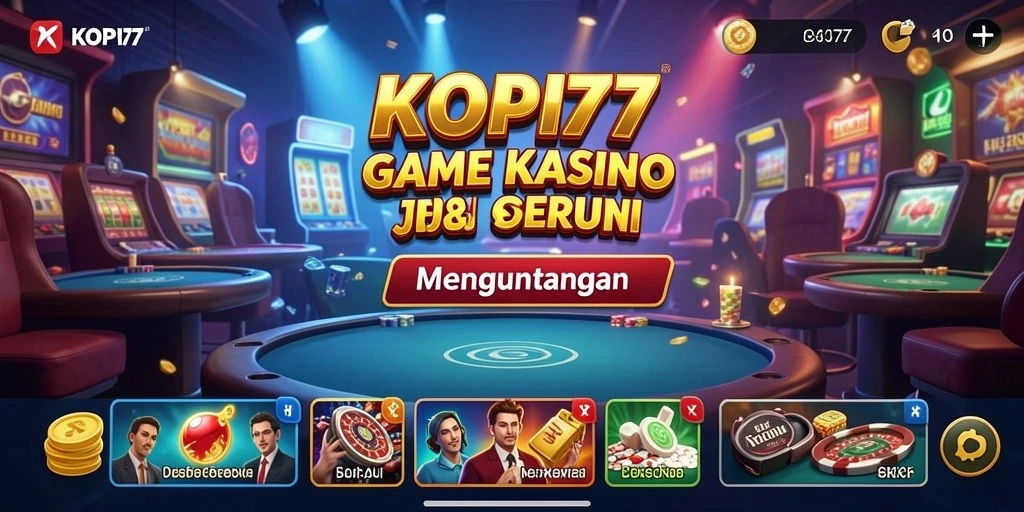 Tampilan gameplay KOPI77 yang menarik dan mendebarkan.