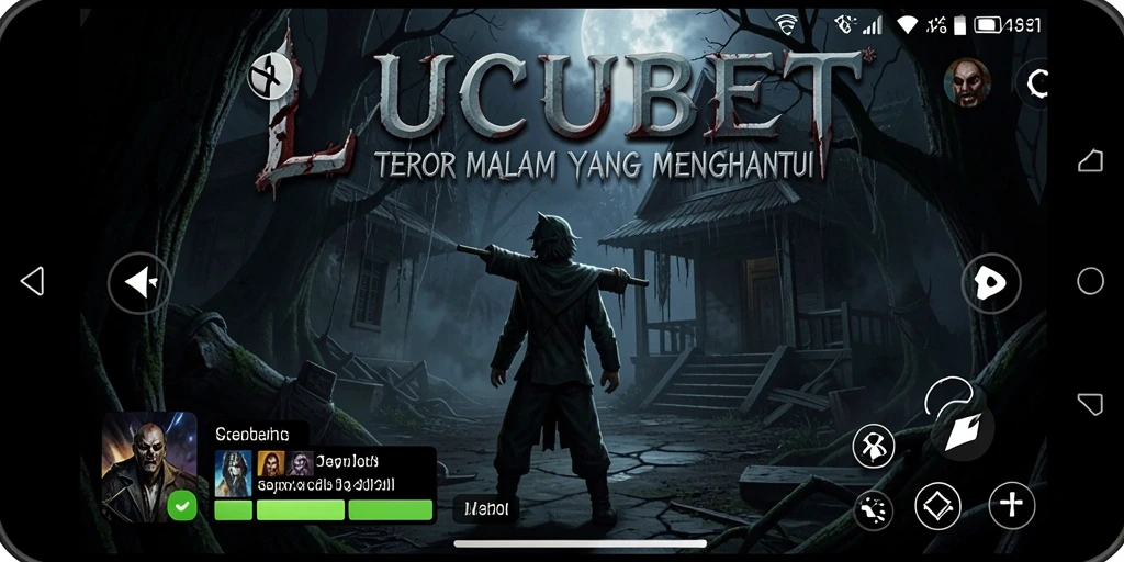 Tampilan gameplay menegangkan dalam LUCUBET yang mencekam.