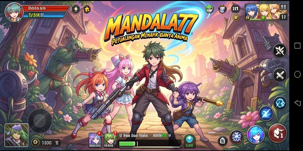 Screenshot MANDALA77 menampilkan aksi seru dalam dunia Anime.