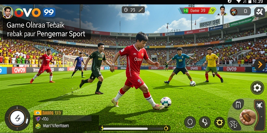 Tampilan gameplay OVO99 yang penuh aksi dan kompetisi olahraga.
