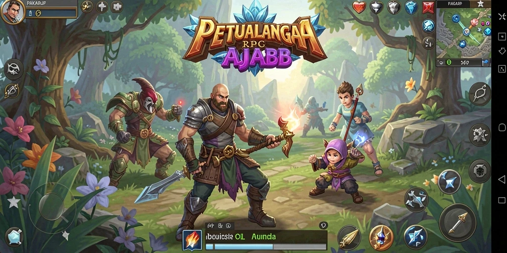 Tampilan gameplay PAKARJP yang menakjubkan dalam petualangan RPG.