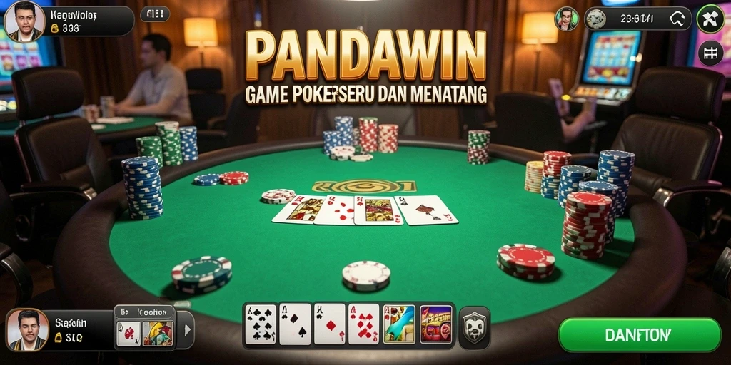 Screenshot gameplay Poker yang mendebarkan di PANDAWIN.
