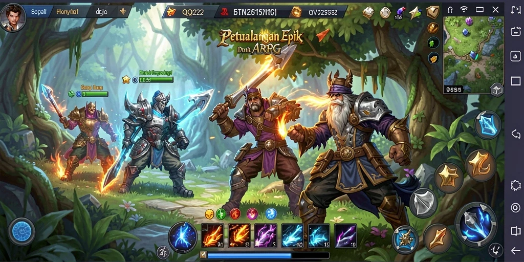 Screenshot gameplay QQ222 menampilkan pertarungan seru dan grafis yang memukau.
