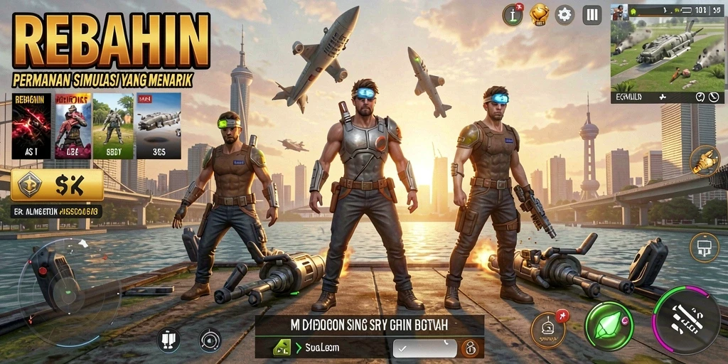Screenshot gameplay <strong>REBAHIN</strong> yang menunjukkan elemen simulasi yang menarik.