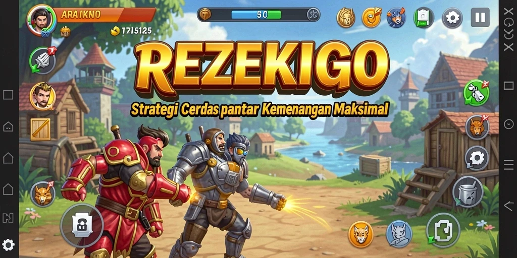 Tampilkan gameplay mendebarkan dalam strategi REZEKIGO.