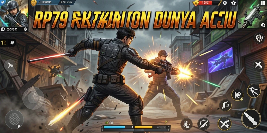 Tampilan seru dalam gameplay RP79 menampilkan aksi dan pertarungan yang mendebarkan.