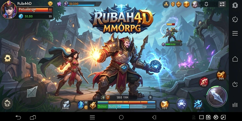 Screenshot gameplay RUBAH4D menampilkan aksi seru dalam dunia MMORPG.