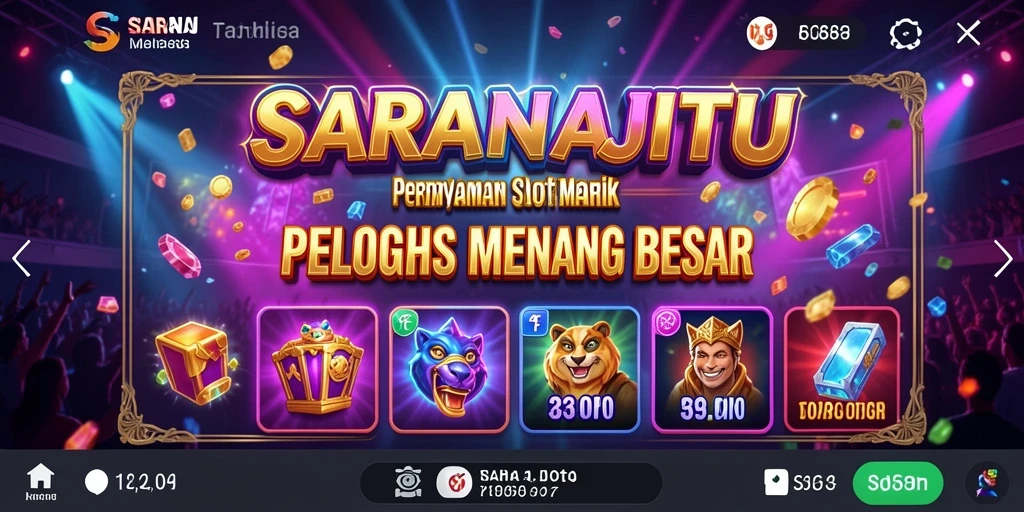 Gameplay seru dari SARANAJITU dengan berbagai tema slot yang menggembirakan.