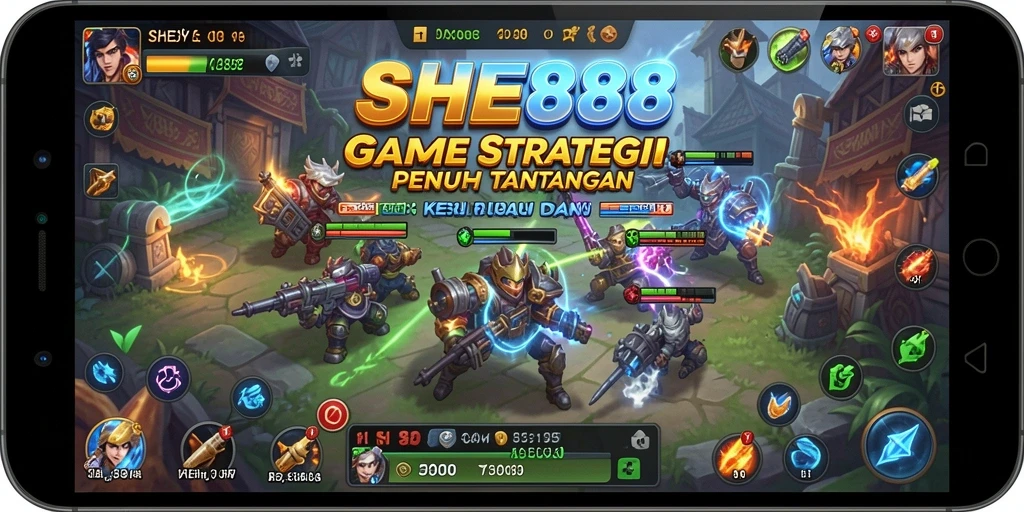 Tampilan gameplay SHE888 menunjukkan strategi dan taktik yang dinamis.