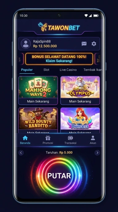 Fitur rekomendasi aplikasi favorit di Tawonbet.
